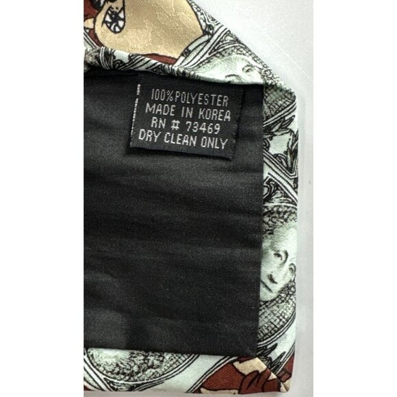 Vintage Looney Tunes Mania Mens Tie Taz Tazmanian Devil Washington Money 1996‎ - Picture 3 of 5